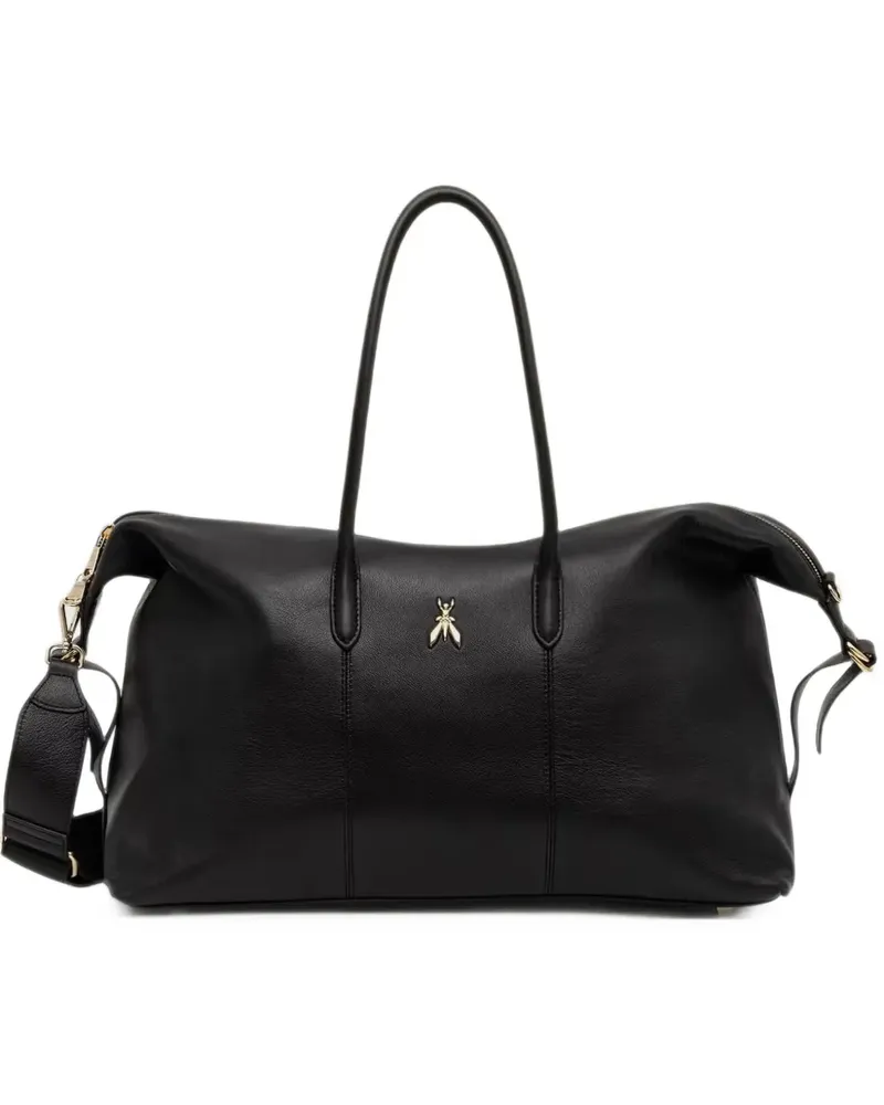 Patrizia Pepe logo-plaque leather tote bag - Schwarz Schwarz