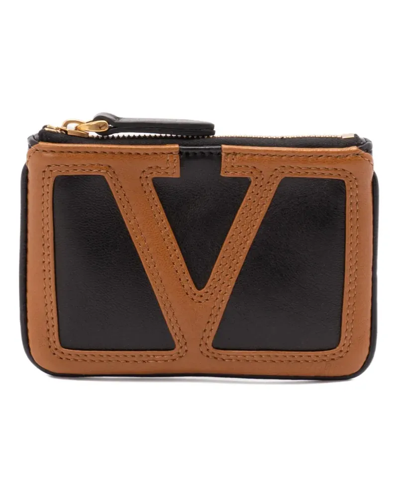 Valentino Garavani Viva Superstar V-logo leather wallet - Schwarz Schwarz