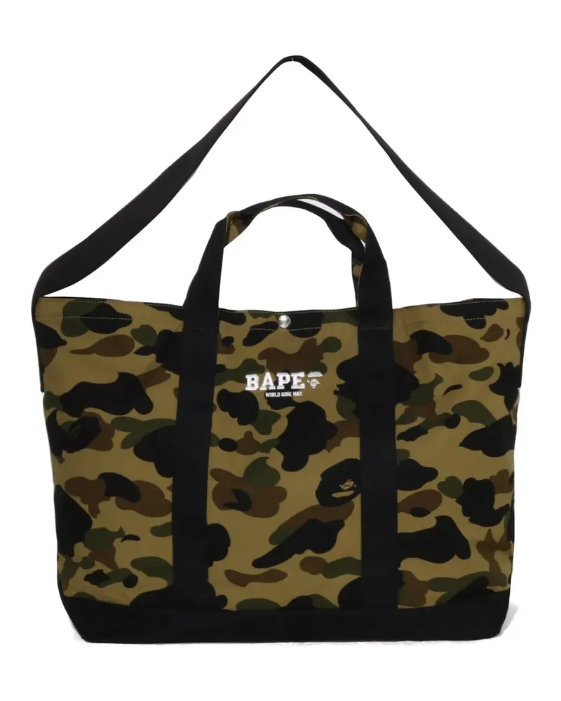 BAPE Camo camouflage-print logo-embroidered messenger bag - Nude Nude