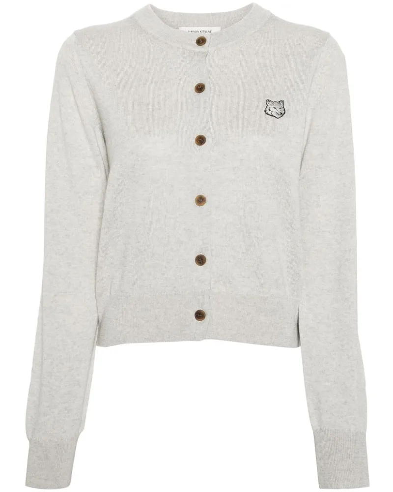Kitsuné Bold Fox Cardigan - Grau Grau