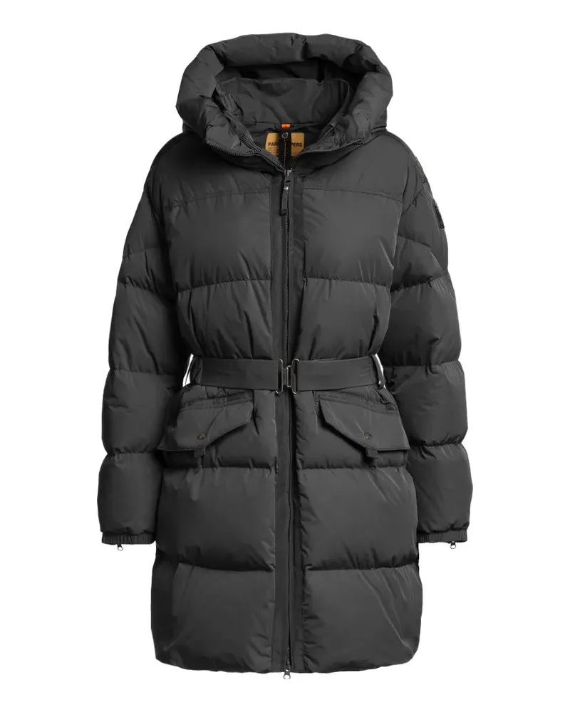 Parajumpers Gesteppte Rosehall Jacke mit Gürtel - Schwarz Schwarz