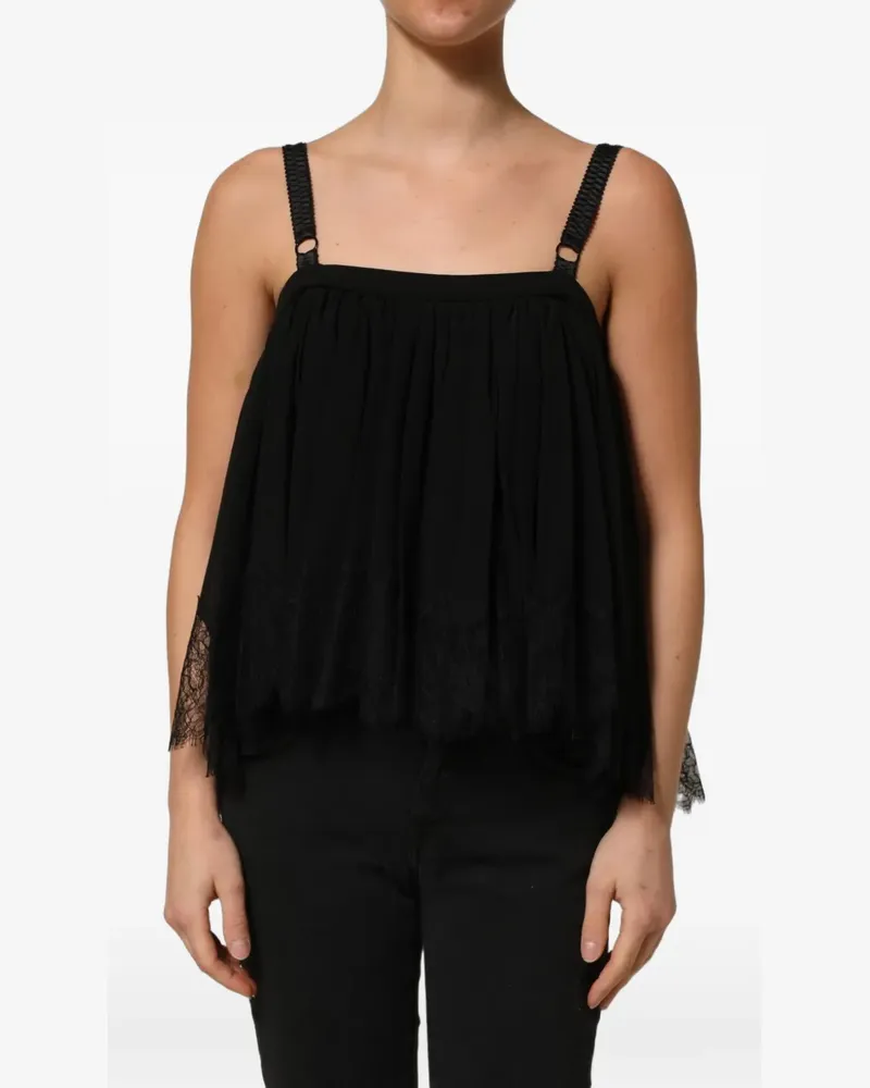 Dolce & Gabbana lace-trimmed sleeveless top - Schwarz Schwarz