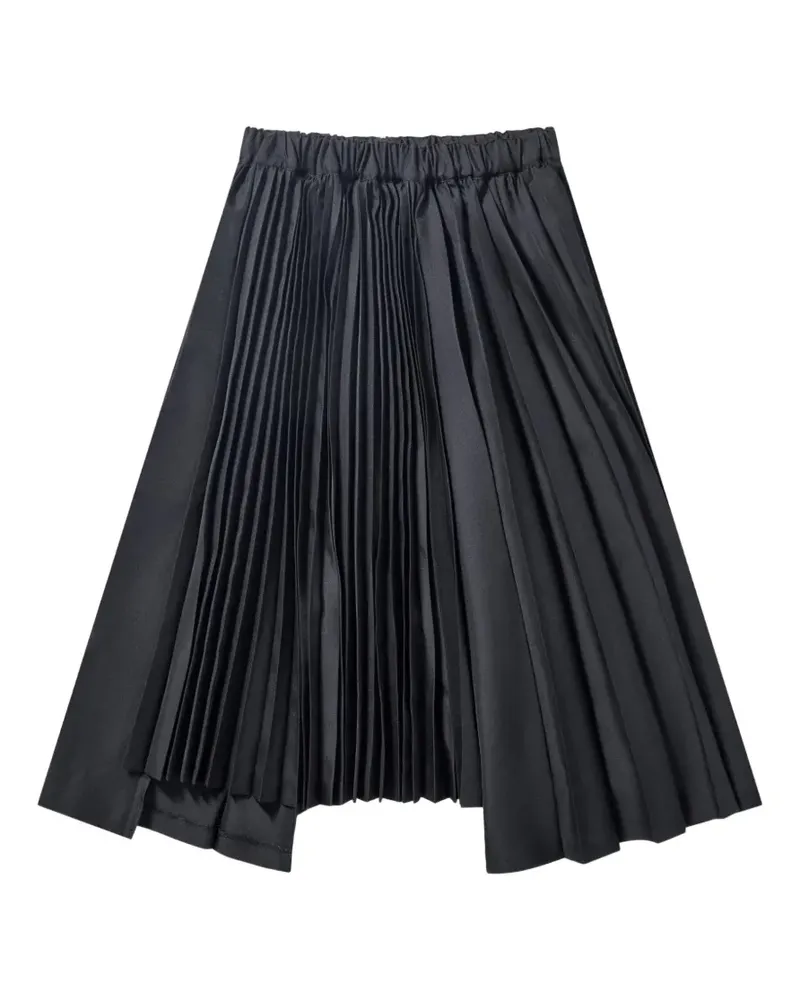 Comme des Garçons asymmetric pleated skirt - Schwarz Schwarz