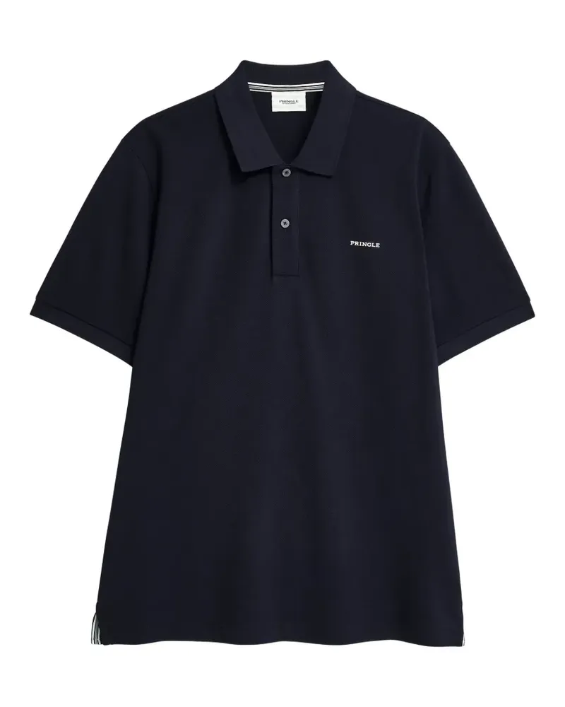Pringle of Scotland logo-print polo shirt - Blau Blau