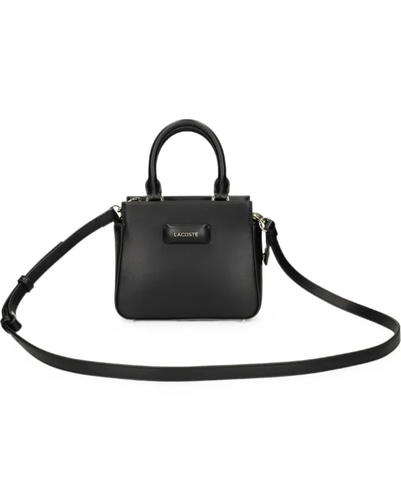 Lacoste logo-plaque tote bag - Schwarz Schwarz