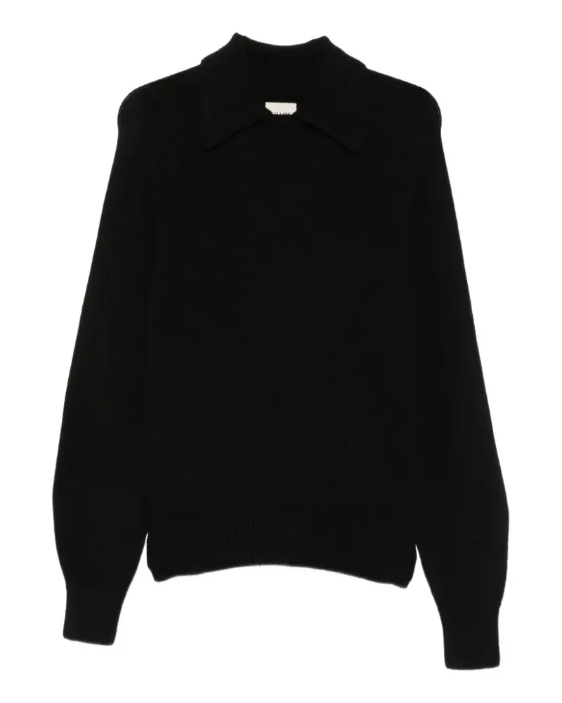 KHAITE Pullover mit überlappendem Kragen - Schwarz Schwarz