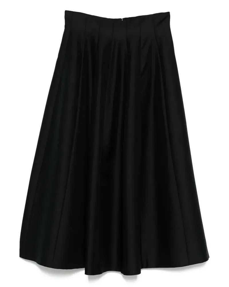 Alberta Ferretti Midirock mit Falten - Schwarz Schwarz