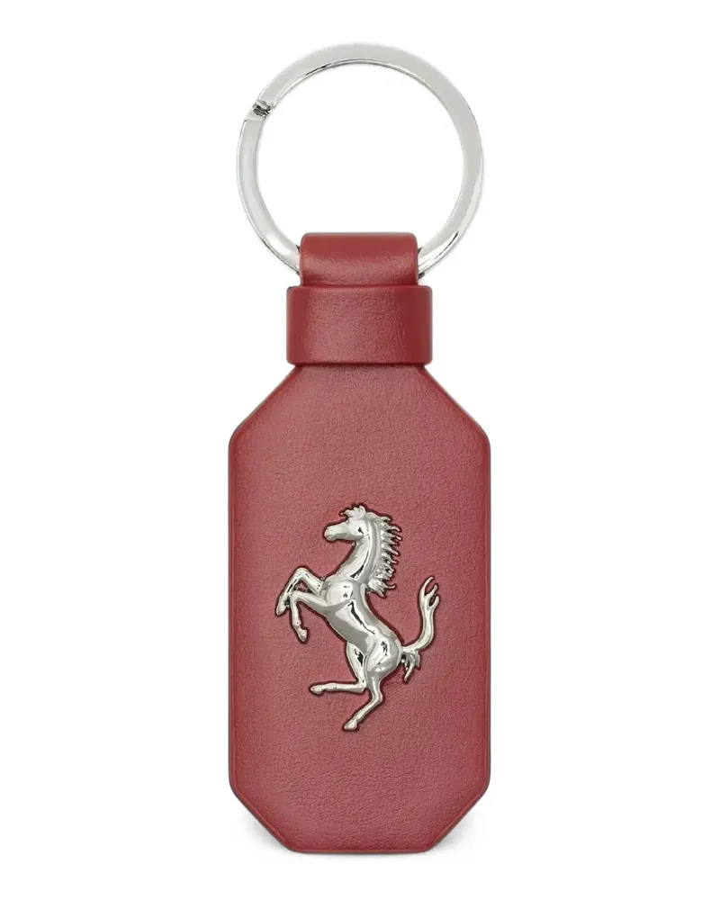Ferrari Prancing Horse leather keyring - Rot Rot
