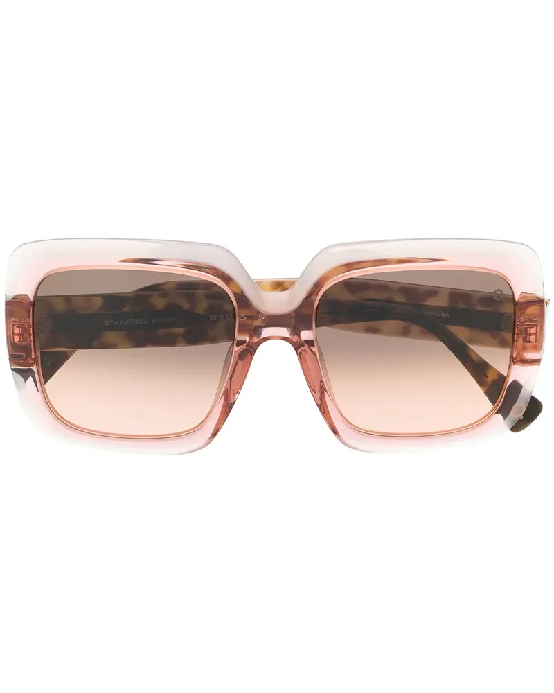Etnia Barcelona Eckige '5th Avenue' Sonnenbrille - Braun Braun