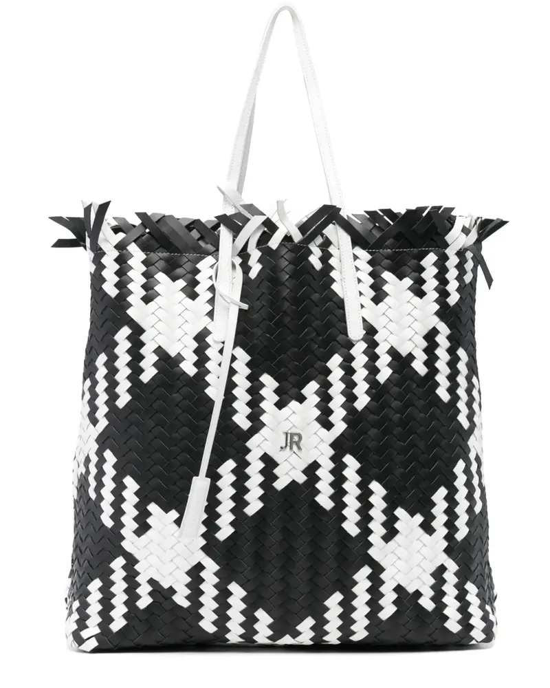 John Richmond Shopper in Colour-Block-Optik - Schwarz Schwarz