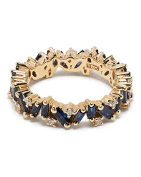 Suzanne Kalan 18kt Bliss Gelbgoldring mit Diamanten Blau