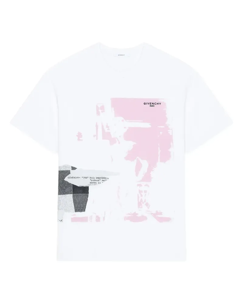 Givenchy T-Shirt mit Ripped Papers-Print - Weiß Weiß