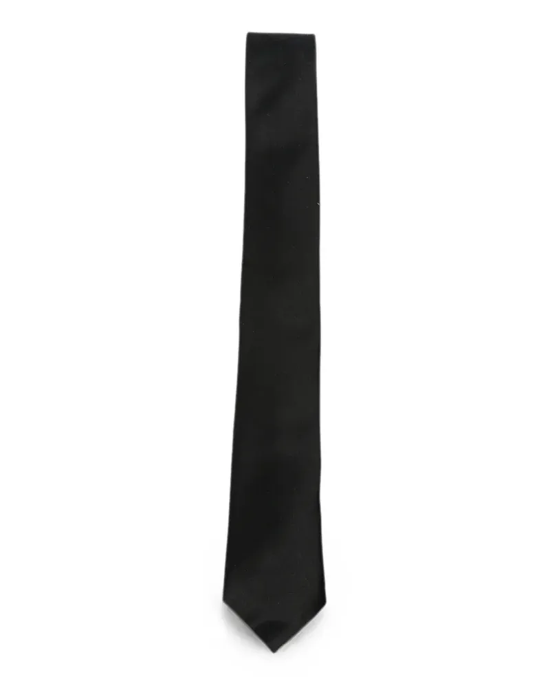 Saint Laurent Krawatte aus Satin - Schwarz Schwarz