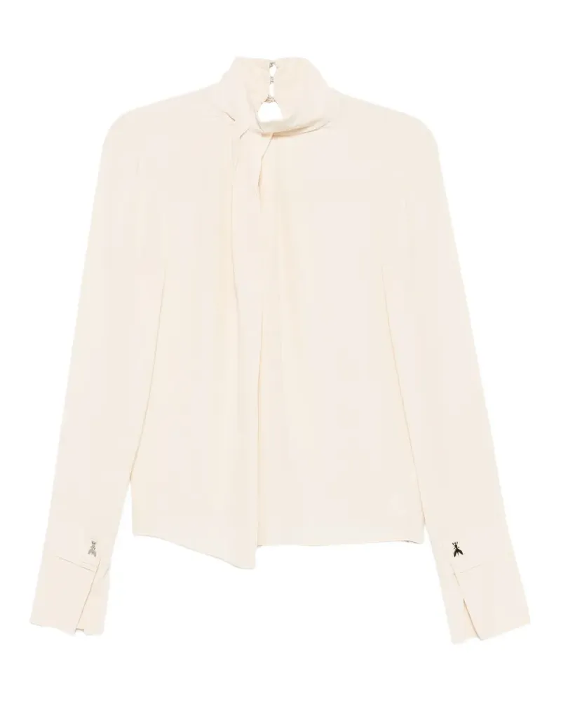 Patrizia Pepe tie-neck high-neck blouse - Nude Nude