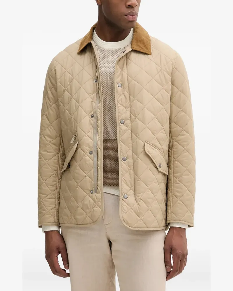 Barbour Gesteppte Jacke mit Cordkragen - Nude Nude