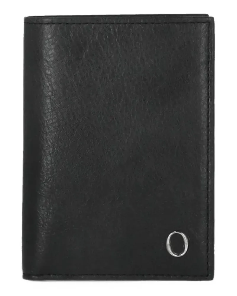 Orciani Lagoon logo-plaque leather wallet - Schwarz Schwarz
