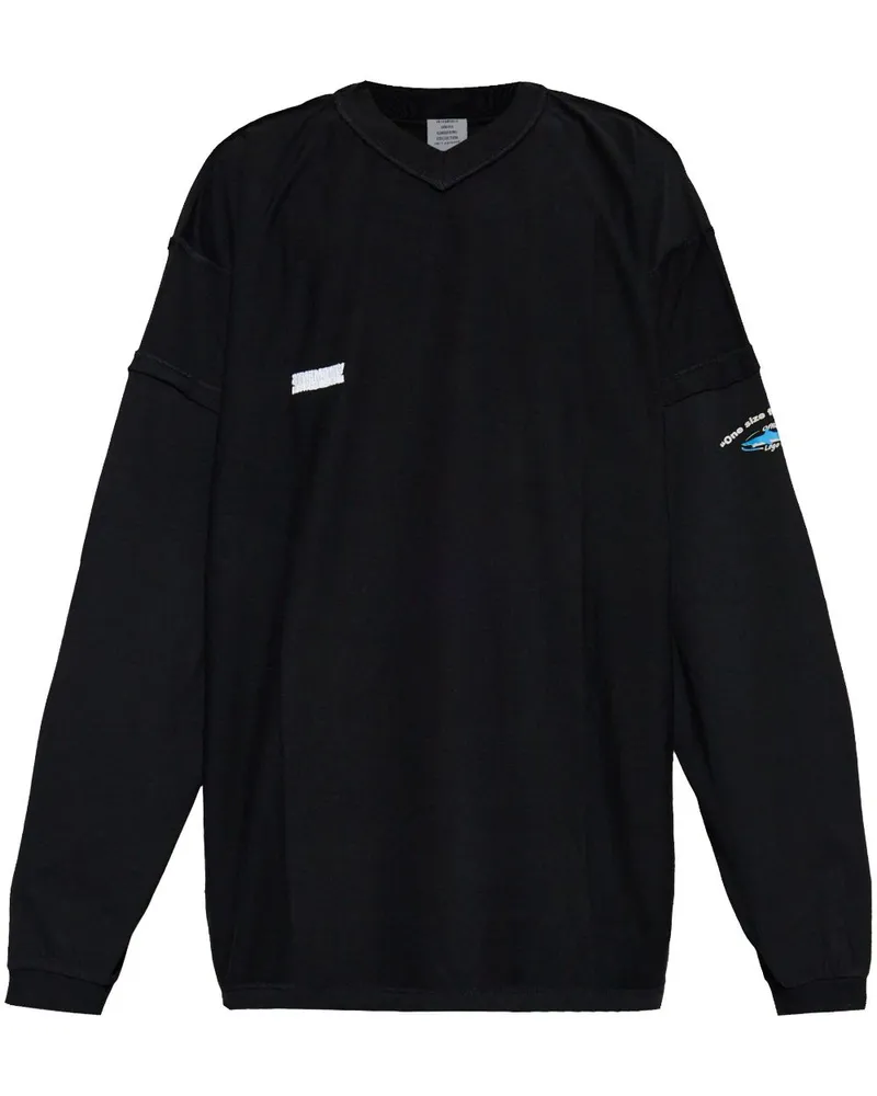 VETEMENTS Sweatshirt mit Logo-Print Schwarz