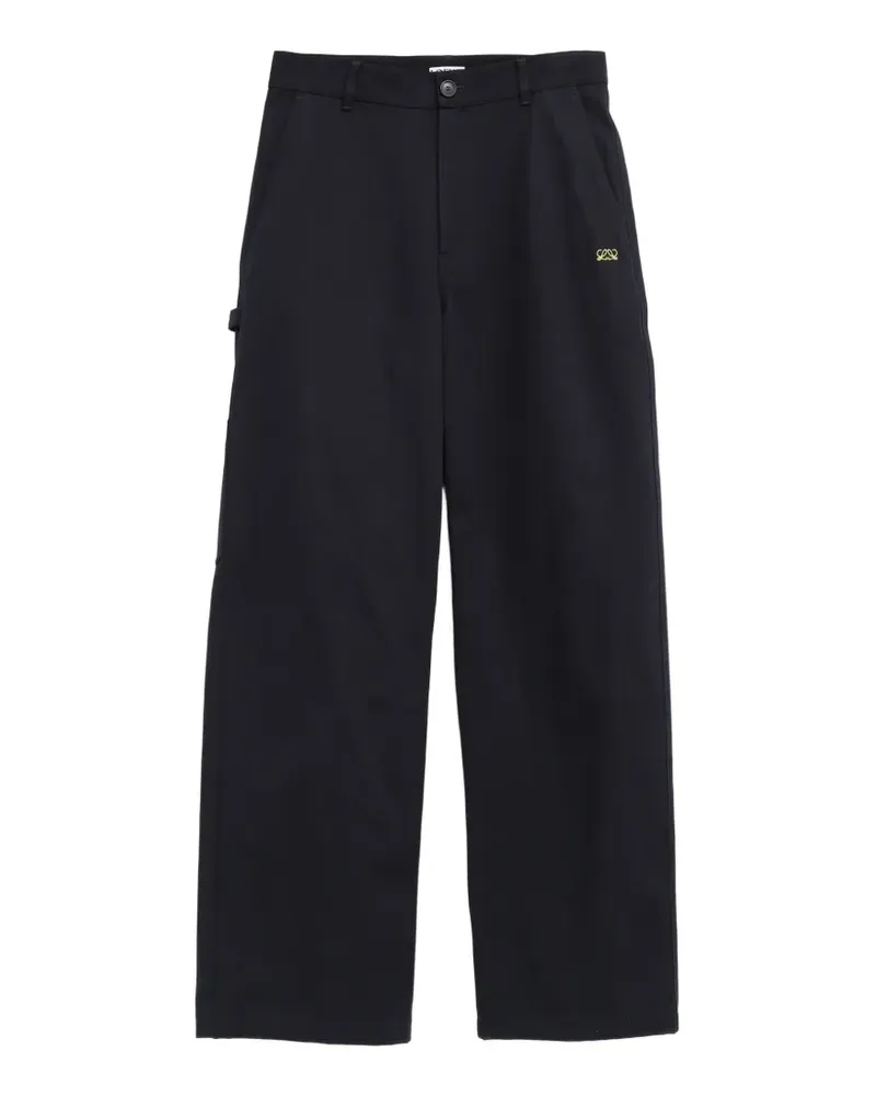 Loewe Bestickte Cropped-Hose - Blau Blau