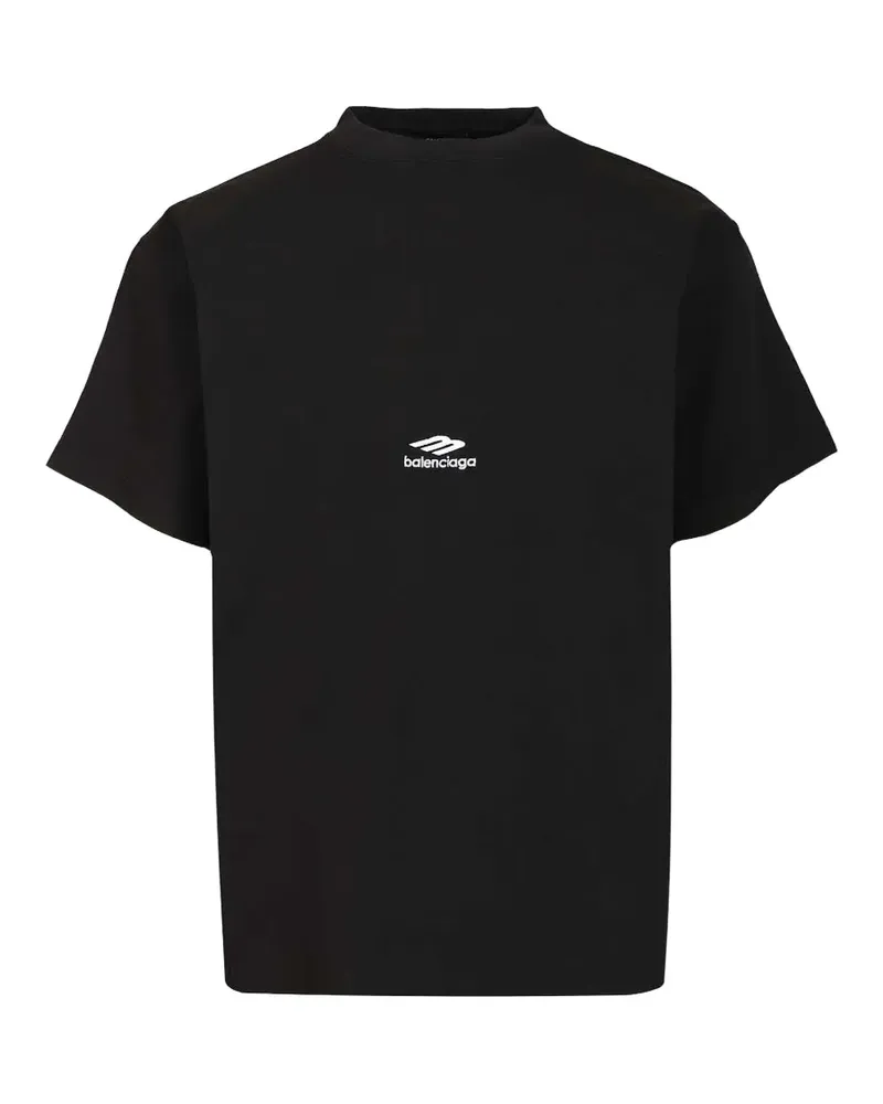 Balenciaga logo-print T-shirt - Schwarz Schwarz