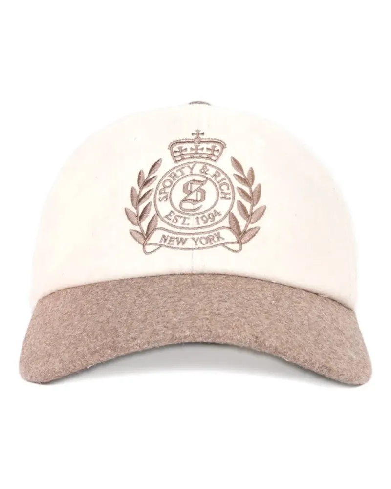 SPORTY & RICH embroidered-logo baseball cap - Nude Nude