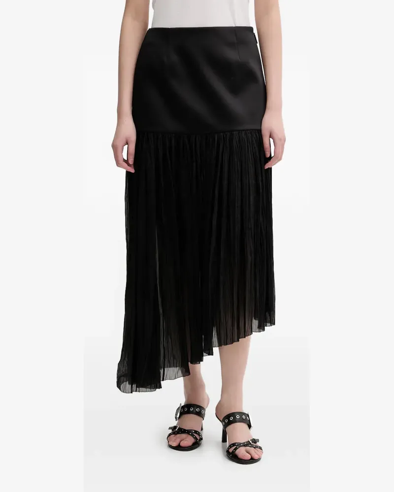 Miss Sixty Asymmetrischer Midirock - Schwarz Schwarz