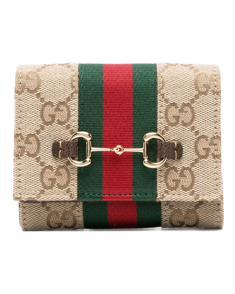 Gucci GG Supreme Horsebit Portemonnaie - Nude Nude
