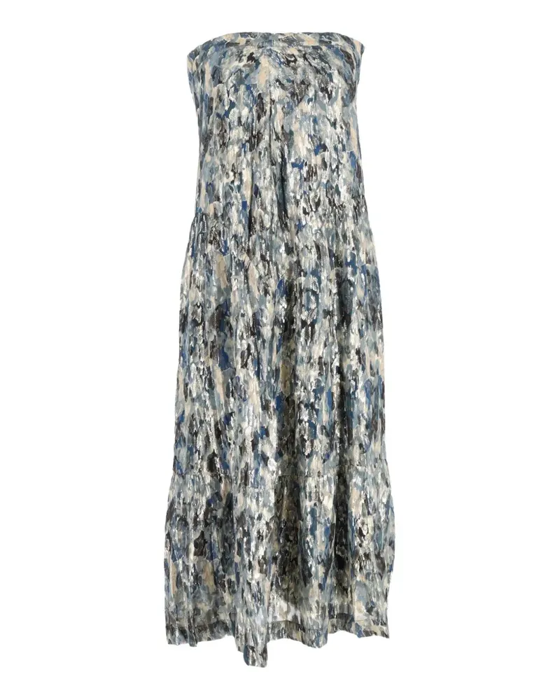 ba&sh printed strapless dress - Blau Blau