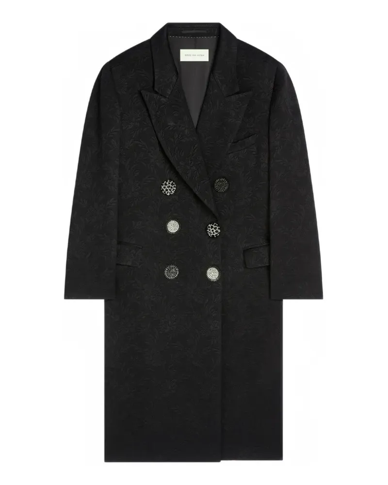 Dries van Noten Geknöpfter Mantel - Schwarz Schwarz