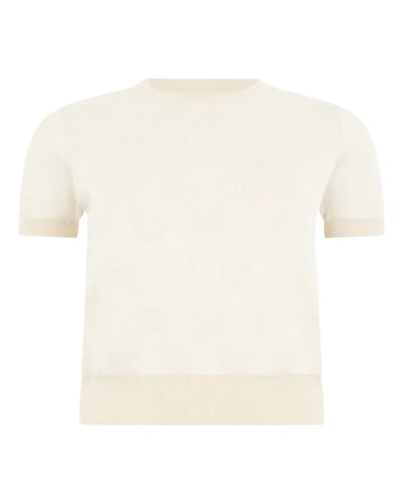 Philipp Plein T-Shirt mit Jacquard-Monogramm - Nude Nude