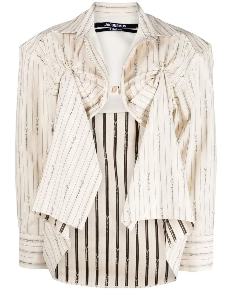 Jacquemus Hemd mit Nadelstreifen - Nude Nude