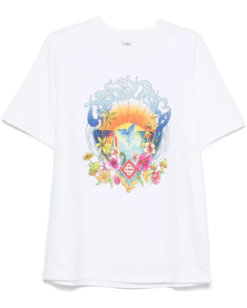 Casablanca Paris Surf Trip T-Shirt - Weiß Weiß