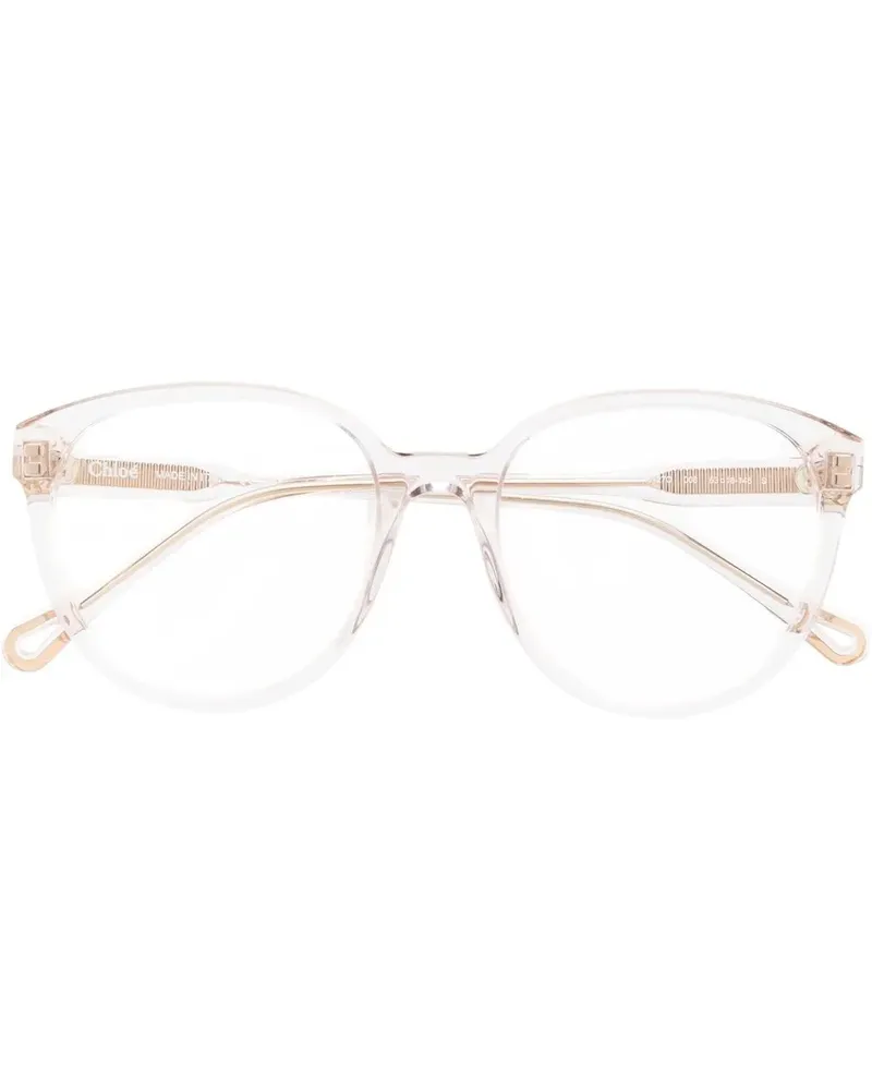 Chloé Brille mit Oversized-Gestell - Nude Nude