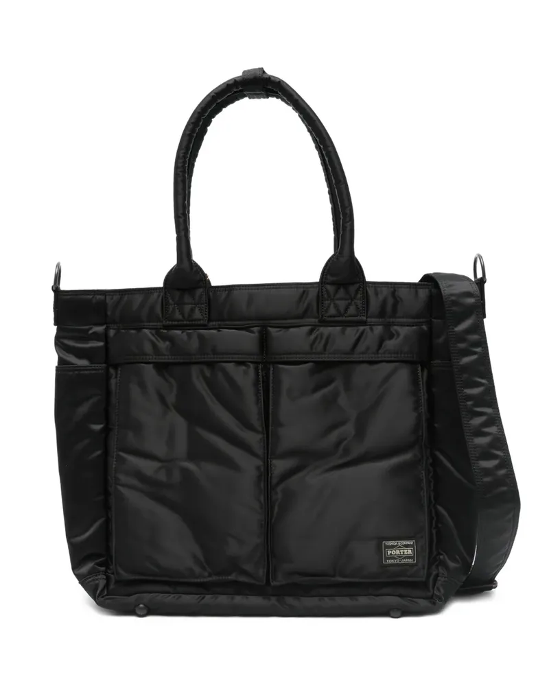 PORTER-YOSHIDA & CO Gesteppter Tanker Tote Bag - Schwarz Schwarz