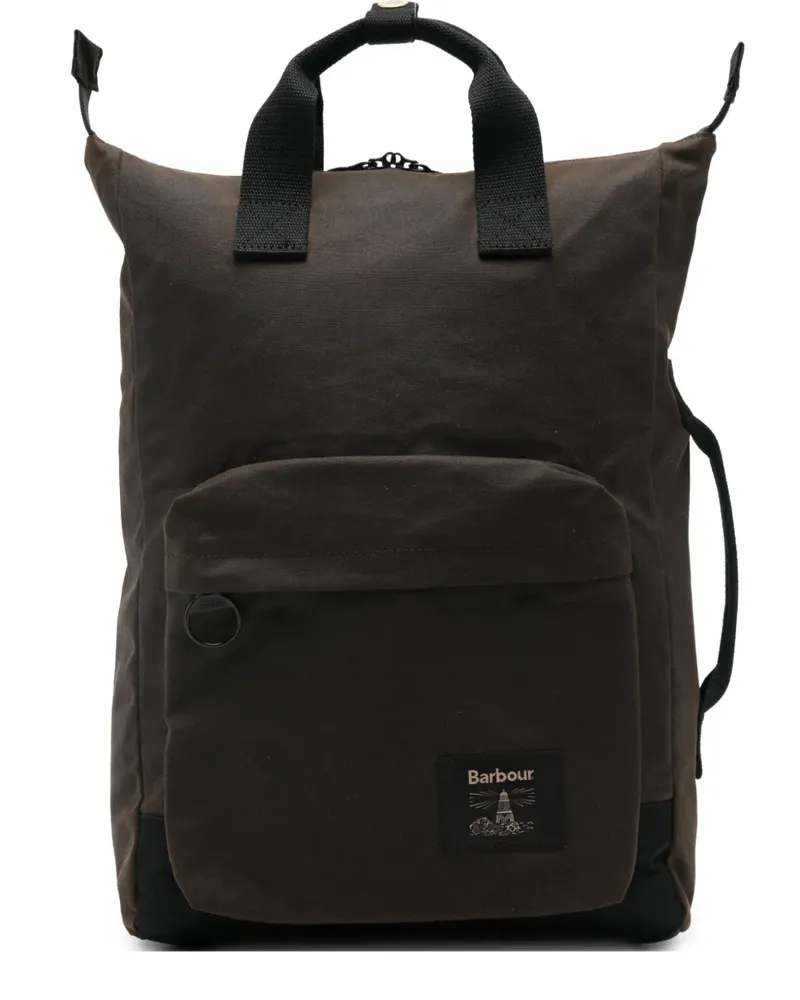 Barbour Rucksack aus gewachster Baumwolle - Grün Grün