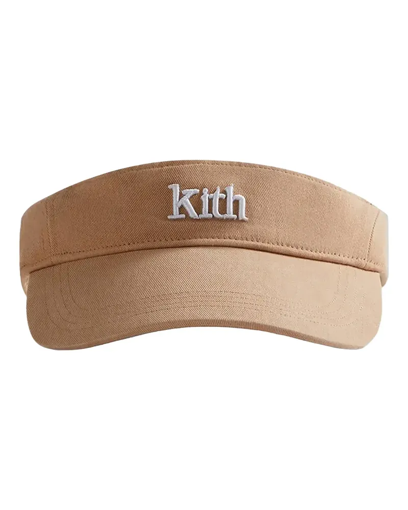 KITH logo-embroidered visor - Nude Nude