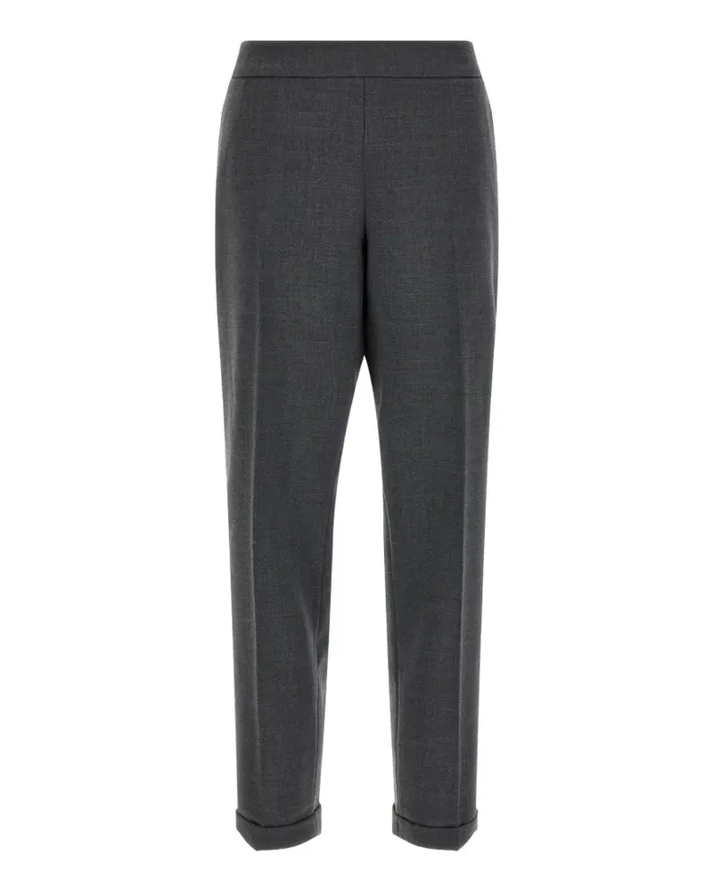 Alberto Biani turn-up-hem cropped trousers - Grau Grau