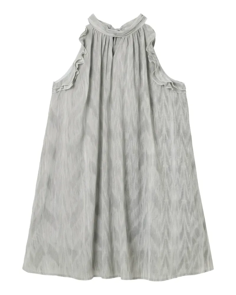 b+ab abstract-pattern mini dress - Grau Grau