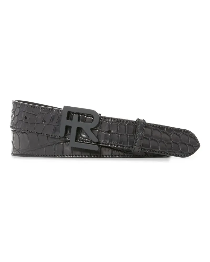 Ralph Lauren Ledergürtel mit Logo-Schnalle - Schwarz Schwarz