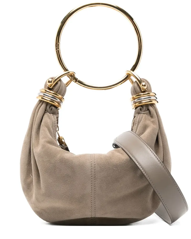 Chloé Bracelet suede tote bag - Grau Grau