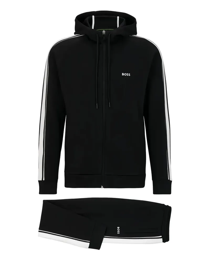 HUGO BOSS Jogginganzug mit Streifendetail - Schwarz Schwarz