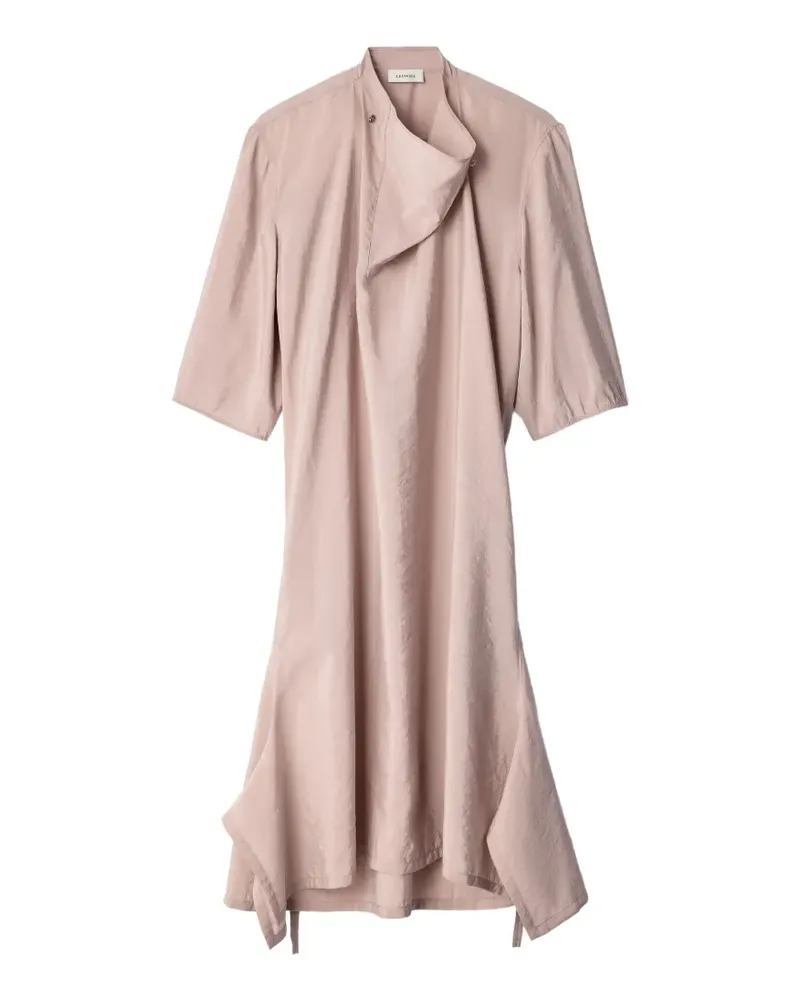 Christophe Lemaire Kleid aus trockener Seide mit weichem Kragen - Rosa Rosa
