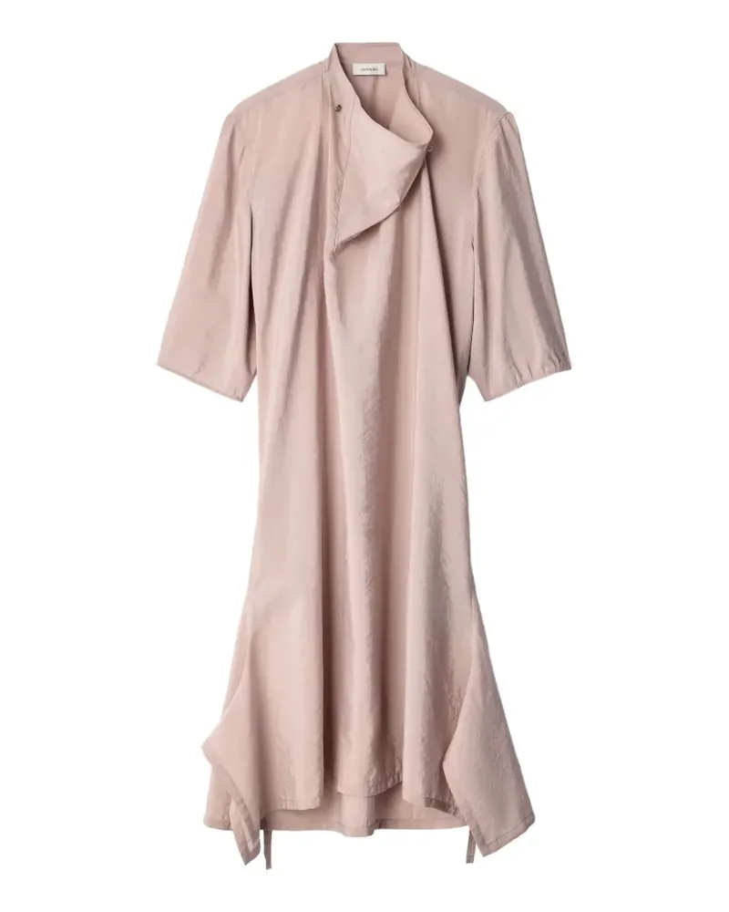 Christophe Lemaire Kleid aus trockener Seide mit weichem Kragen - Rosa Rosa