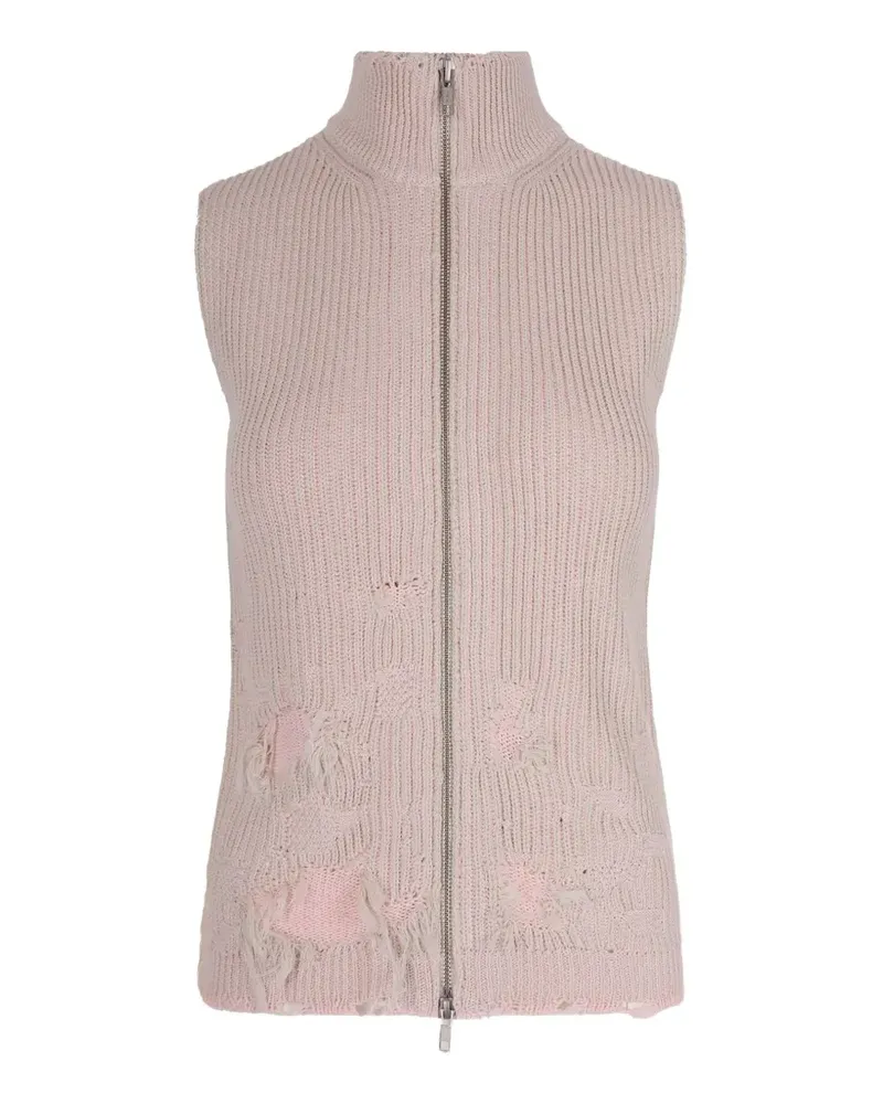 Maison Margiela distressed ribbed vest - Rosa Rosa