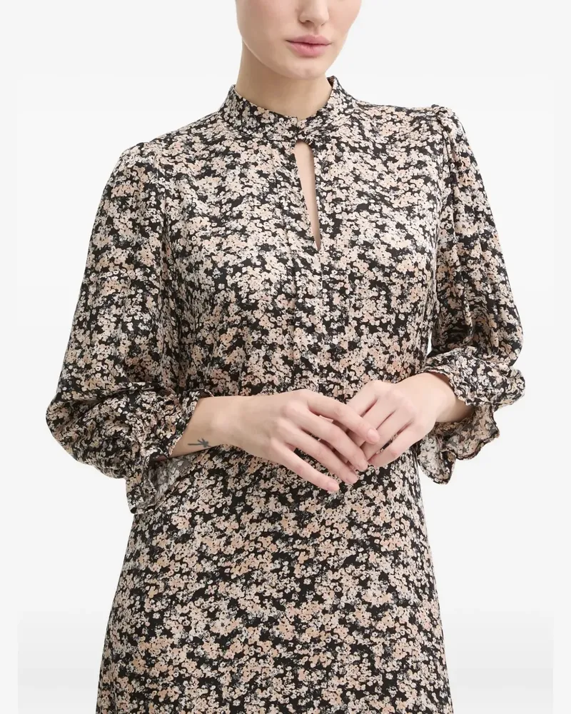 BRUUNS BAZAAR Midikleid mit Blumen-Print - Nude Nude