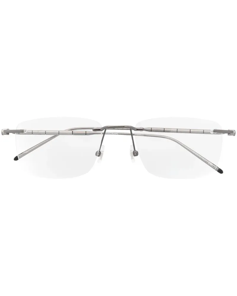 Montblanc Rahmenlose Brille mit eckigem Gestell - Silber Silber