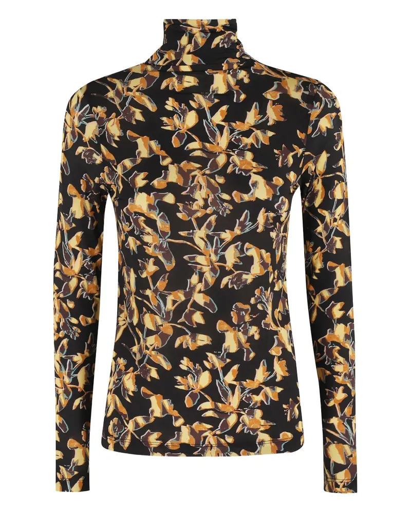 Ulla Johnson Top mit Blumen-Print - Schwarz Schwarz