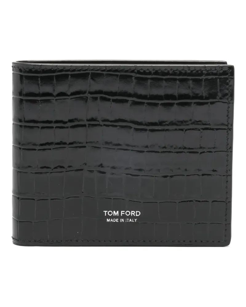 Tom Ford crcodile-embossed leather wallet - Schwarz Schwarz