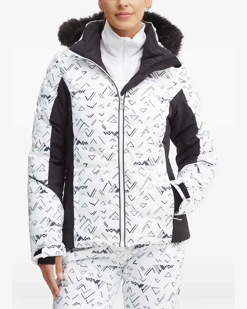 Rossignol Geometrische Staci Skijacke aus Faux Fur - Weiß Weiß