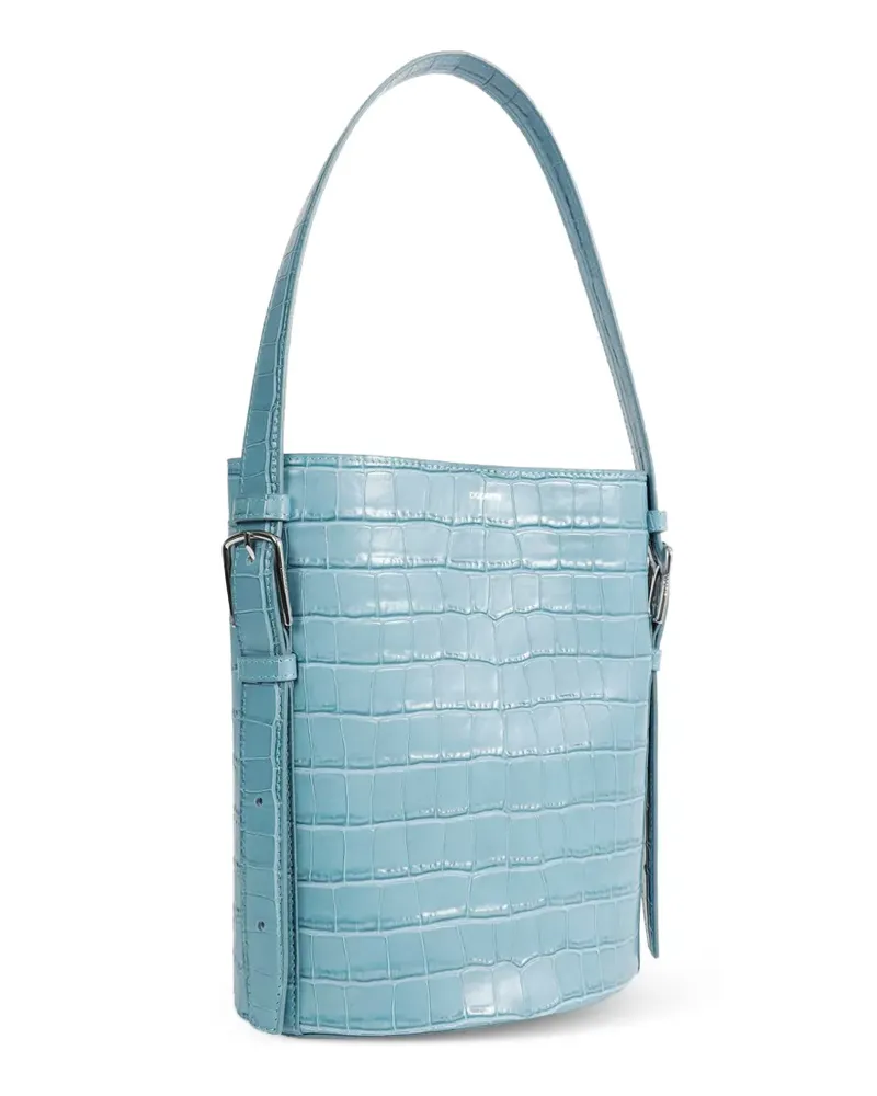 COPERNI Ergonomical crocodile-effect bucket bag - Blau Blau