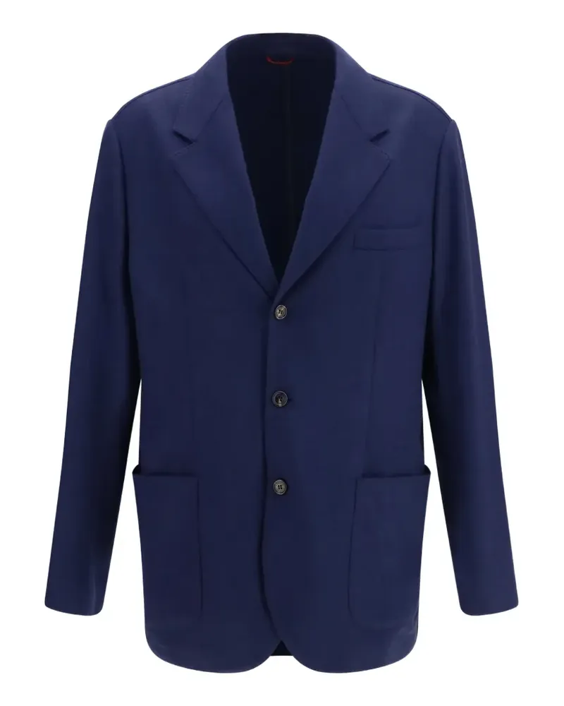 Brunello Cucinelli cashmere jersey single-breasted blazer - Blau Blau